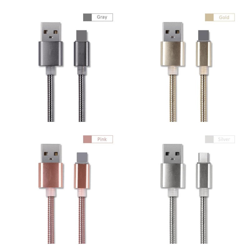 Cablu USB - Tip C Metalic, Lungime 100 cm/D8-55 - Frize