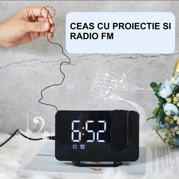 Ceas GH-0716 cu Proiectie si Radio FM - Frize
