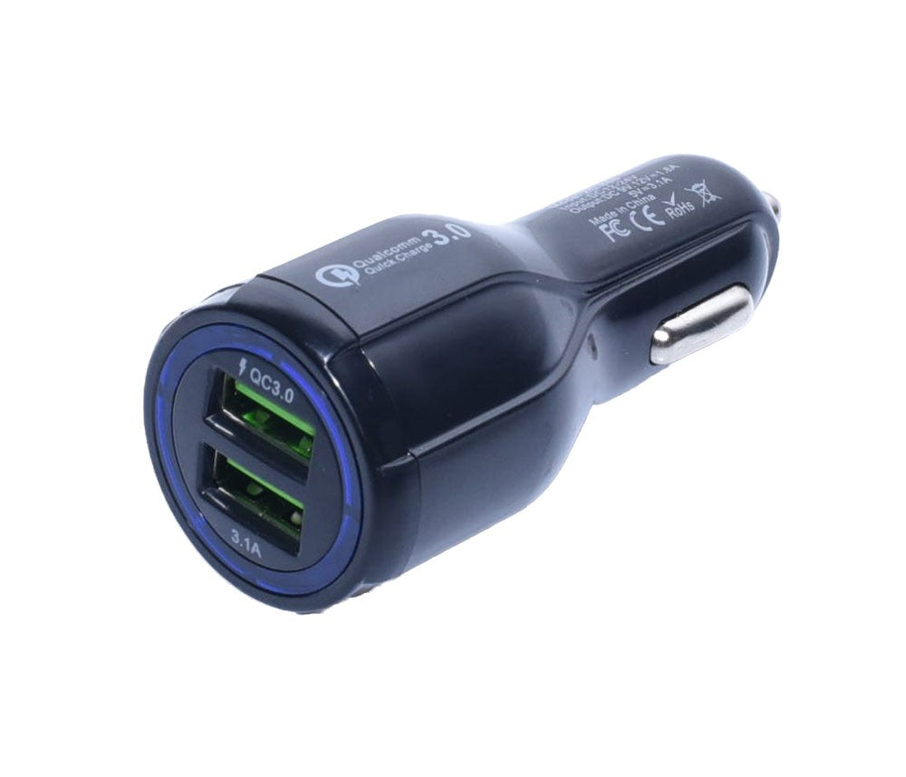Incarcator Auto 2 x Usb 3.0/D-15, Negru - Frize
