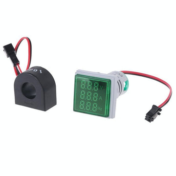 Indicator Digital 3 in 1 Verde AC ,Voltmetru, Ampermetru, Frecventa - Frize