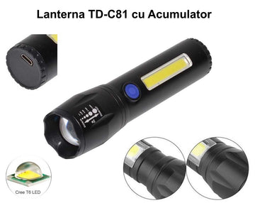Lanterna TD-C81-3W cu Acumulator - Frize