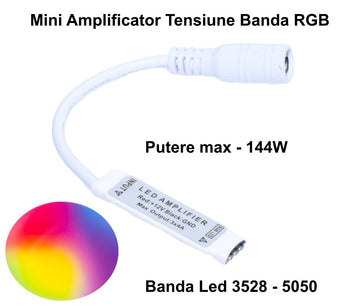 Mini Amplificator RGB cu Mufa DC - Frize
