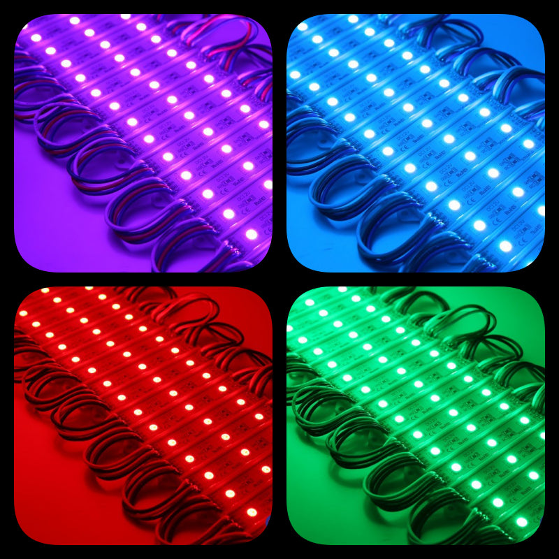 Modul Grup 3 Led RGB 5050 - 20 Buc/Set , RGB -Multicolor - Frize