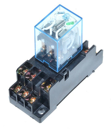 Releu 24V DC, Elecromagnetic 11 Pini cu Soclu - Frize