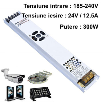 Sursa de Alimentare Slim 24V-12,5A / 300W - Frize
