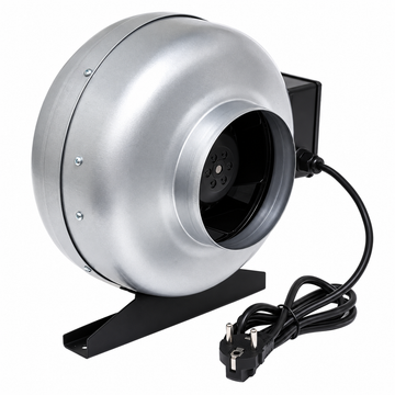 Ventilator Centrifugal Metalic VTM. TSK100, 78W, Tubulatura 100 mm, Debit 290 m³/h, 220V, 2500 RPM, Montaj în Linie