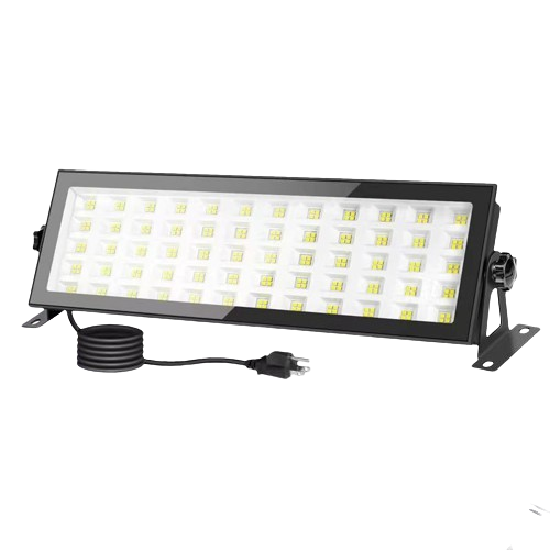 LED projektor hideg led fénnyel, beltéri/kültéri, vízálló, 120 W, fekete
