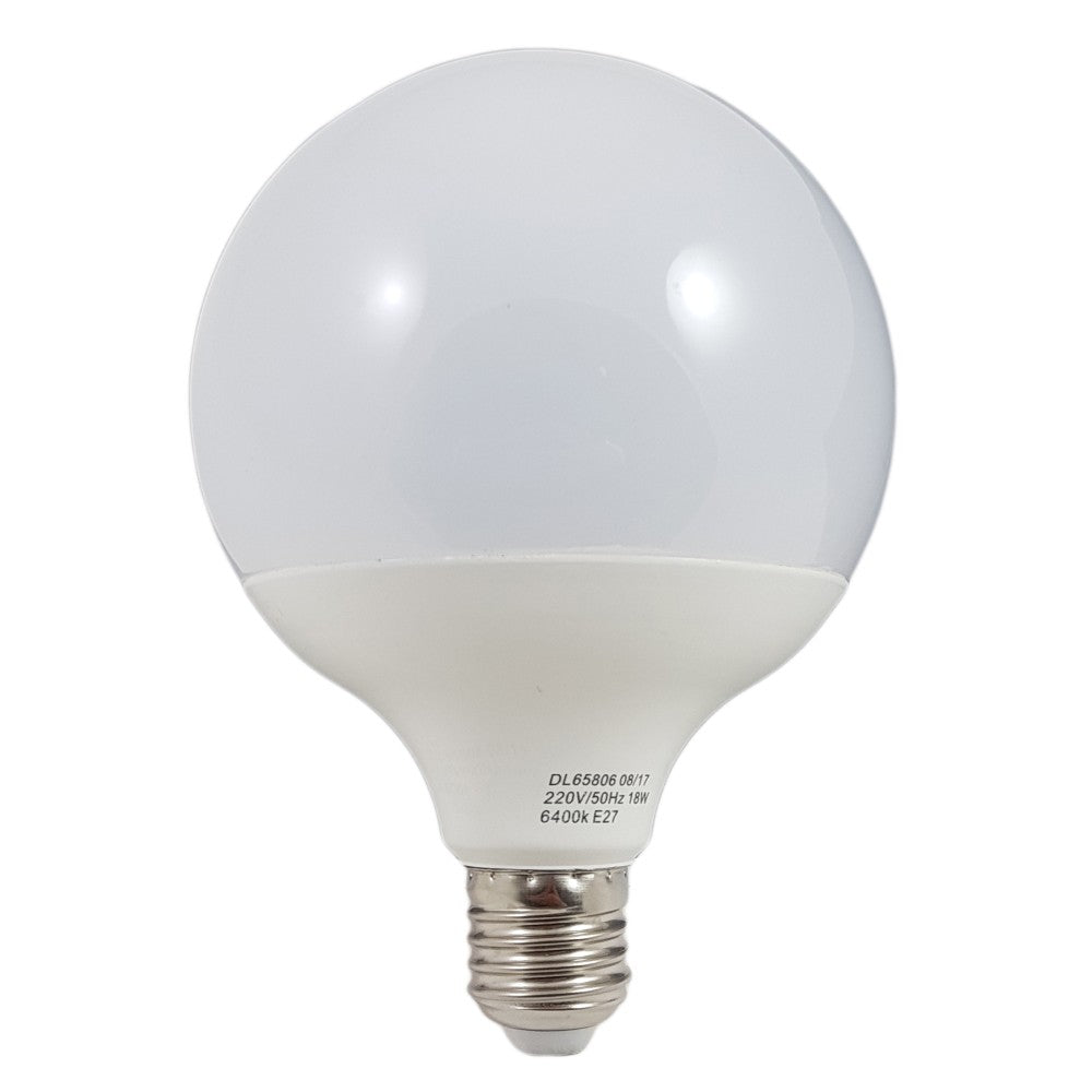 Led izzó E27, modell G120, 18W=120W, 6400K, hideg fény