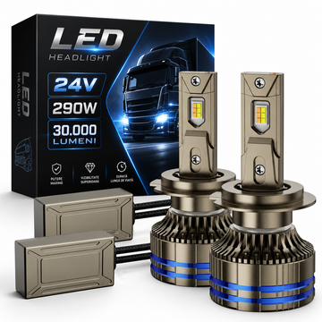 Becuri LED H7 Camion 24V Premium – 290W, 30.000 Lumeni, CANBUS