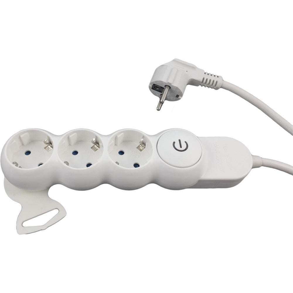 Prelungitor Electric 5m cu 3 Prize și Protecție la Suprasarcină 3x1.50mm pentru Birou, Acasă sau Utilizare Profesională
