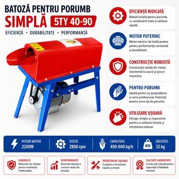 Batoză pentru Porumb Simplă 5TY 40-90 – Unelte Agricole Eficiente pentru Recolta Porumbului