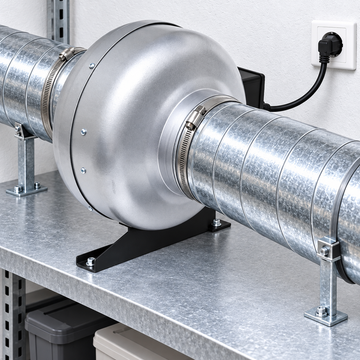 Ventilator Centrifugal Metalic VTM. TSK150, 130W, Tubulatura 150 mm, Debit 720 m³/h, 220V, 2500 RPM, Montaj în Linie