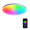 RGB+CCT Smart LED alkalmazás, 30 W, Tuya, alkalmazásvezérlés, 50 000 órás autonómia, meleg és hideg fény, hangvezérlés, zeneszinkronizálás, WiFi 2,4 GHz, 32 cm, fehér
