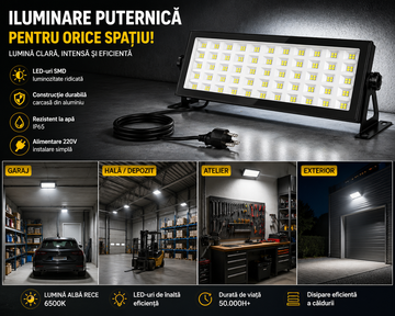 LED projektor hideg led fénnyel, beltéri/kültéri, vízálló, 36 W, fekete