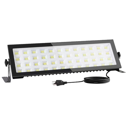 LED projektor hideg led fénnyel, beltéri/kültéri, vízálló, 96 W, fekete