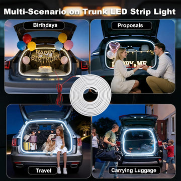 Bandă LED Auto 5M Portbagaj 12V – Iluminare LED Alb Rece 6000K, Waterproof, Flexibilă, Universală