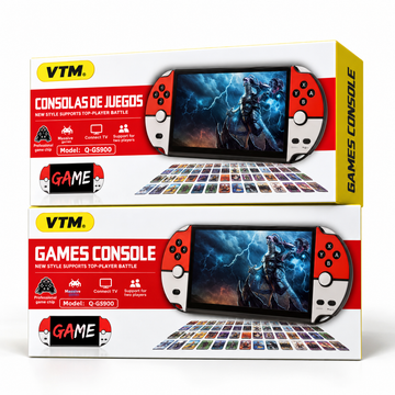 Consolă Portabilă Gaming VTM. – Peste 10.000 Jocuri, Ecran HD 7”, Meniu în Limba Română, Memorie 8GB
