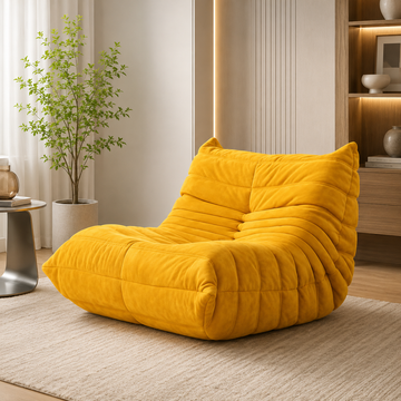 Fotoliu Tip Bean Bag Frize cu Spumă Densă, Design Ergonomic, Confort Premium, 87x100x70 cm