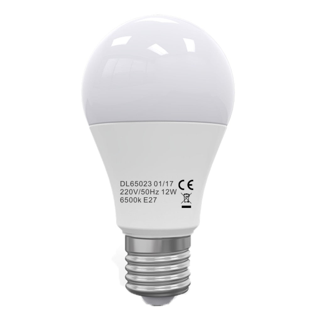 Led izzó E27, gömb A60 modell, 12W=100W, 2700K, meleg fény, üzemóra 15 000