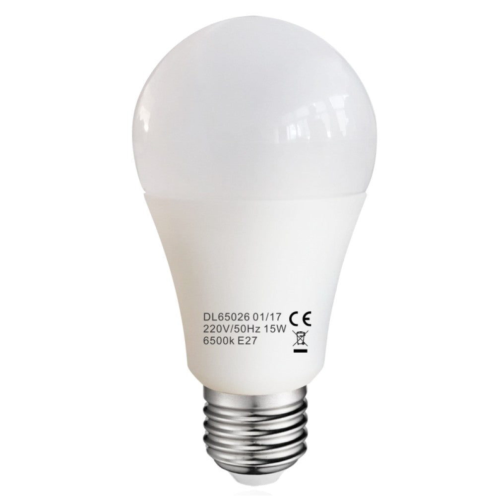 Led izzó E27, gömb A60 modell, 15W=120W, 2700K, meleg fény, üzemóra 15 000