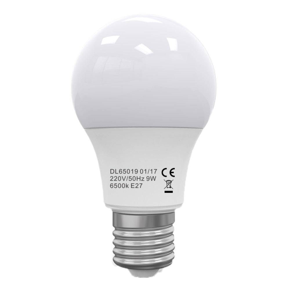 Led izzó E27, gömb A60 modell, 9W=75W, 6400K, hideg fény, 15 000 üzemóra