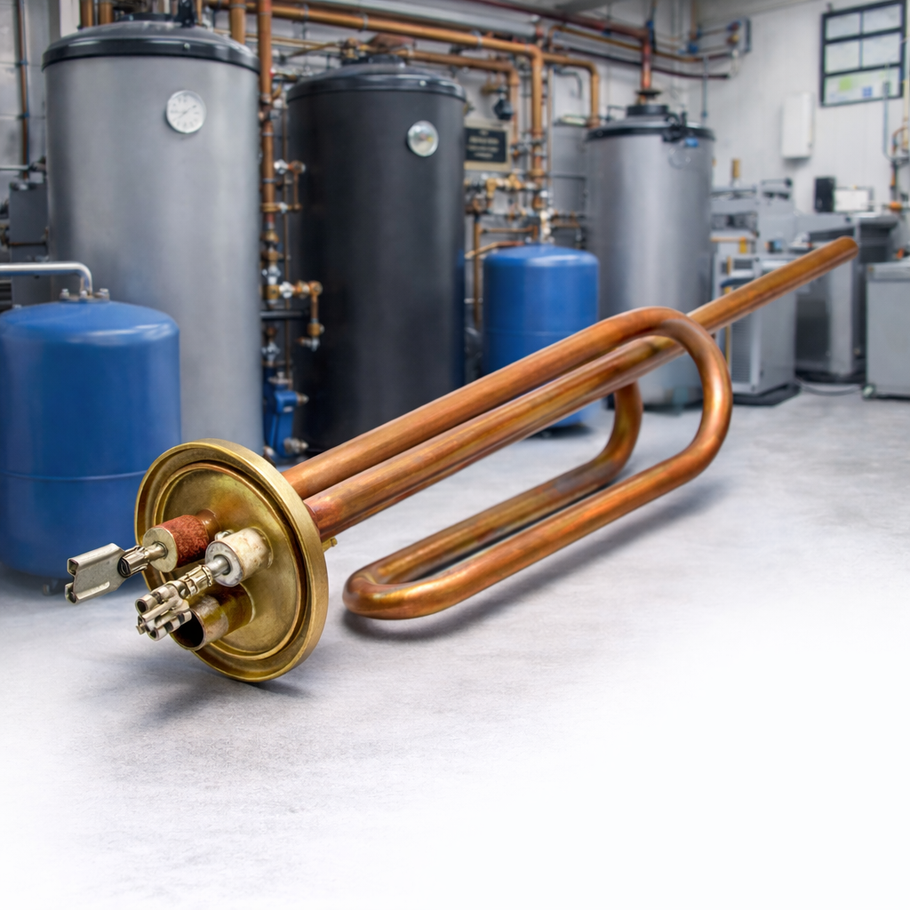 Rezistență Boiler 2000W cu Flanșă PSQ – Element de Încălzire Îndoit pentru Apă Caldă în Locuințe și Spații Comerciale