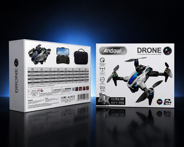 Dronă Pliabilă cu Cameră 4K Ultra HD, Rază Control 2–3 km, Evitare Obstacole, Rotație 360°, Altitude Hold, Lumini RGB și Geantă de Transport