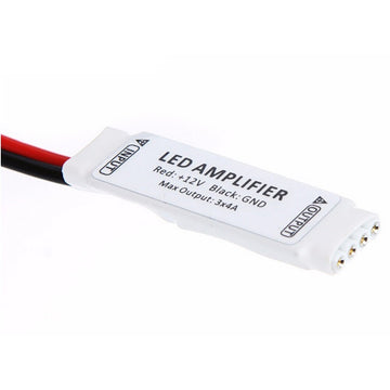 Mini Amplificator LED RGB 12V, 72W, 6A – Control pentru Benzi Luminoase Decorative în Spații Interioare sau Exterioare