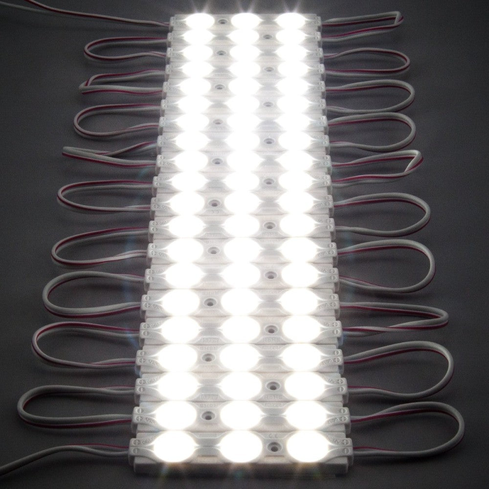 Fehér LED modul 12V, 1,5W, IP67, 6500K, hideg fény