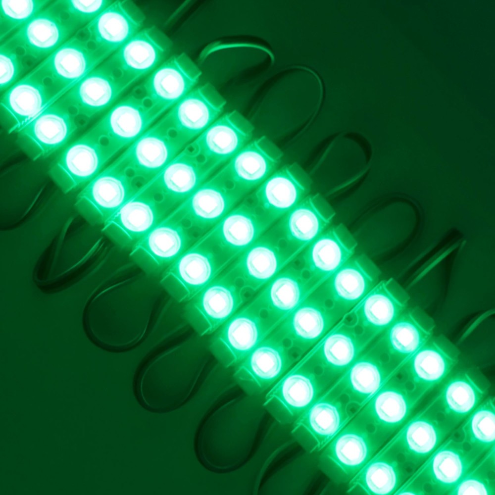 Zöld LED modul 12V, 1,5W, IP67, zöld fény