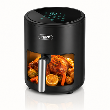 Friteuză cu Aer Cald Frize Q-6066, 6,5 L, 1800W, Panou Digital Touch, Air Fryer cu Programe Presetate