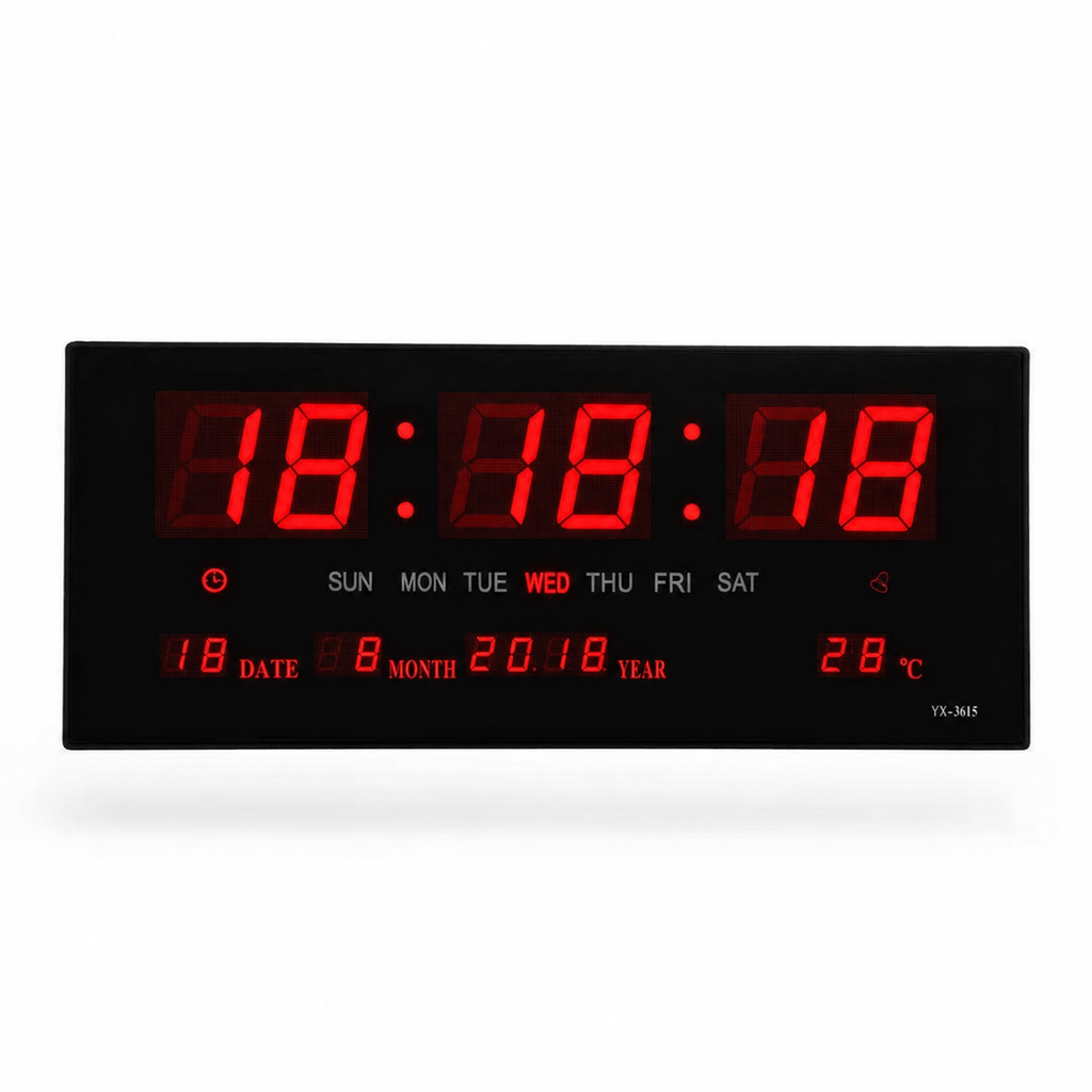 Elektronikus óra fehér fénnyel 3615D