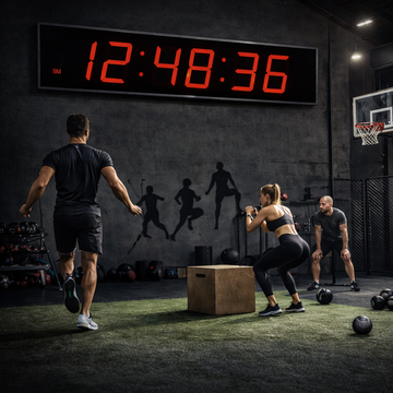 Ceas Digital Mare de Masă și Perete 80cm cu Afișaj LED Roșu, Alarmă, Cronometru și Telecomandă – Ideal pentru Săli de Sport și Birouri