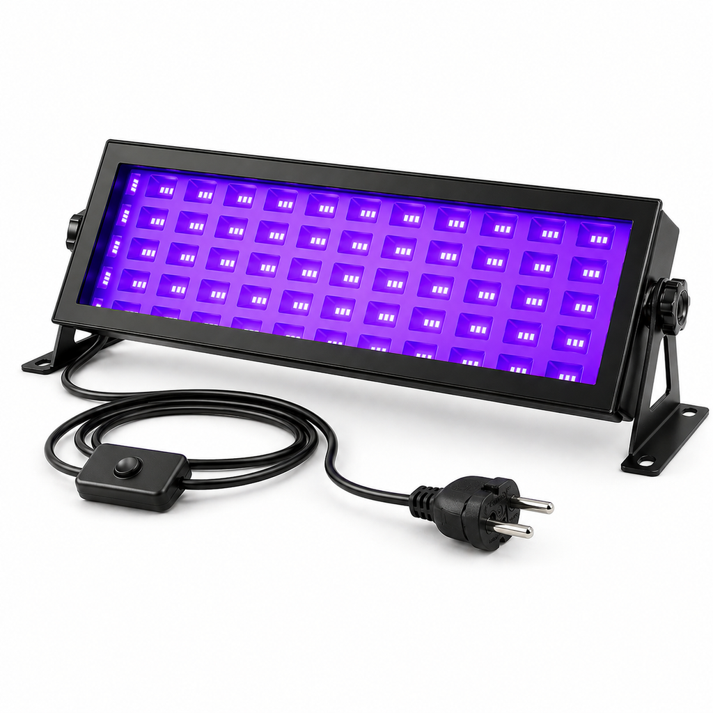 Proiector LED 145W cu Lumina UV – Rezistent la Apă, pentru Utilizare Interior/Exterior, Culoare Neagră