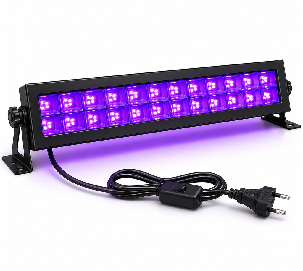 Proiector LED UV 48W Rezistent la Apă pentru Interior și Exterior – Lumină Neagră pentru Iluminat Peisagistic și Evenimente