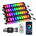 Intelligens RGBCW LED projektor, Alkalmazás, Beltéri/Kültéri, Vízálló, Internetes telefon vezérlés, Távirányító, Fény programozási mód, 48W, Fekete