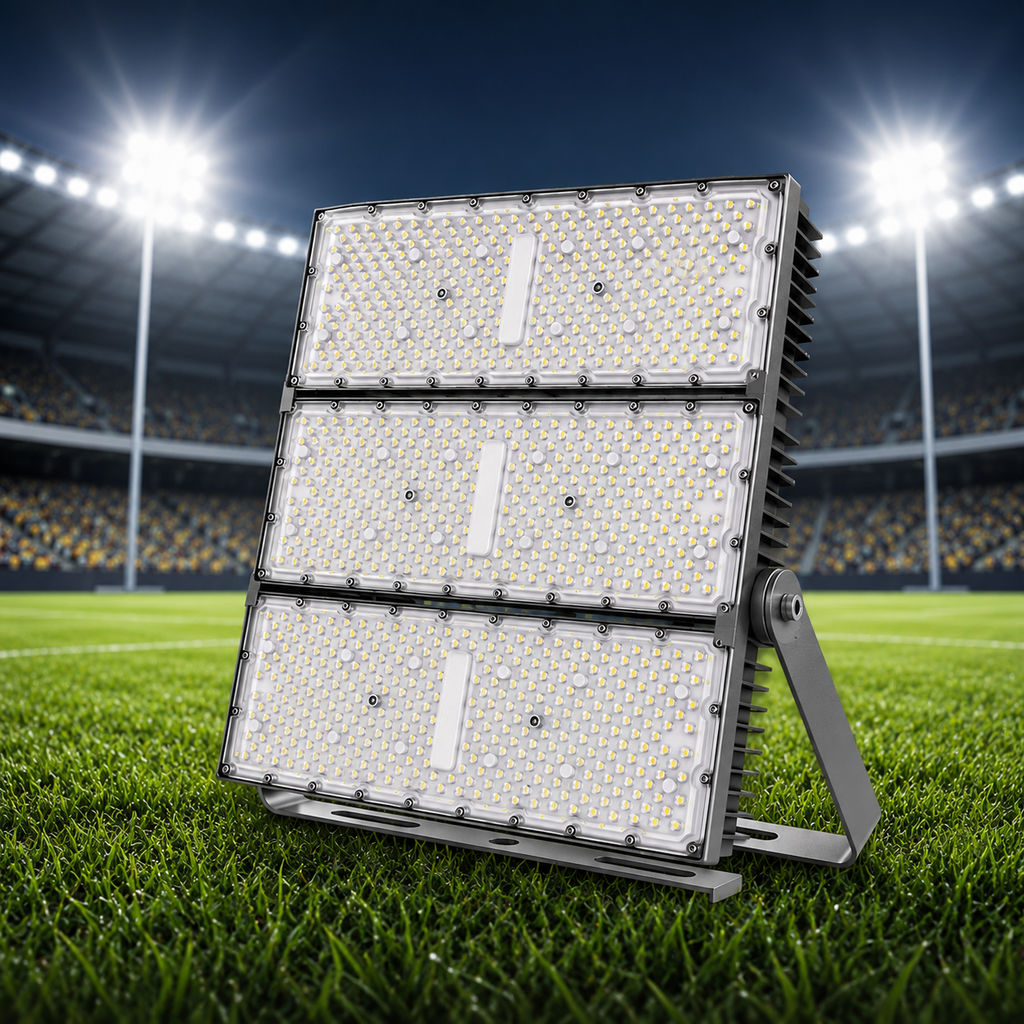 Proiector LED Modular 150W IP65, 22.500 lm, 6500K, pentru Stadioane, Terenuri Sportive, Hale Industriale și Iluminat Exterior