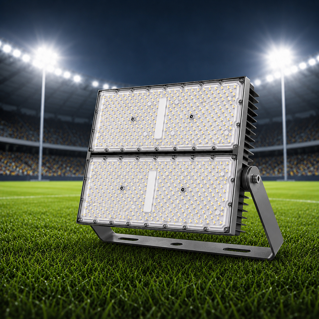 Proiector LED Modular 100W IP65, 6500K, pentru Stadioane, Terenuri Sportive, Hale Industriale și Iluminat Exterior