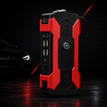 Starter Auto 6 în 1 Multifuncțional – Jump Starter Mașină, Power Bank USB, Încărcare Rapidă, Lanternă LED și SOS