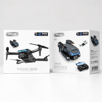Dronă Pliabilă cu Cameră 4K HD, WiFi FPV, Rază Control 2–3 km, Control prin Telecomandă și Telefon, Design Compact