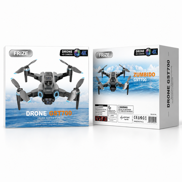 Dronă Pliabilă cu Cameră Duală 4K HD, WiFi FPV, Senzori Frontali, Rază Control 2–3 km, Control prin Telecomandă și Telefon