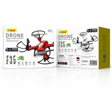 Mini Dronă Pliabilă cu Cameră 4K HD, WiFi FPV, Rază Control 2–3 km, Protecții pentru Elice și Telecomandă - ALB