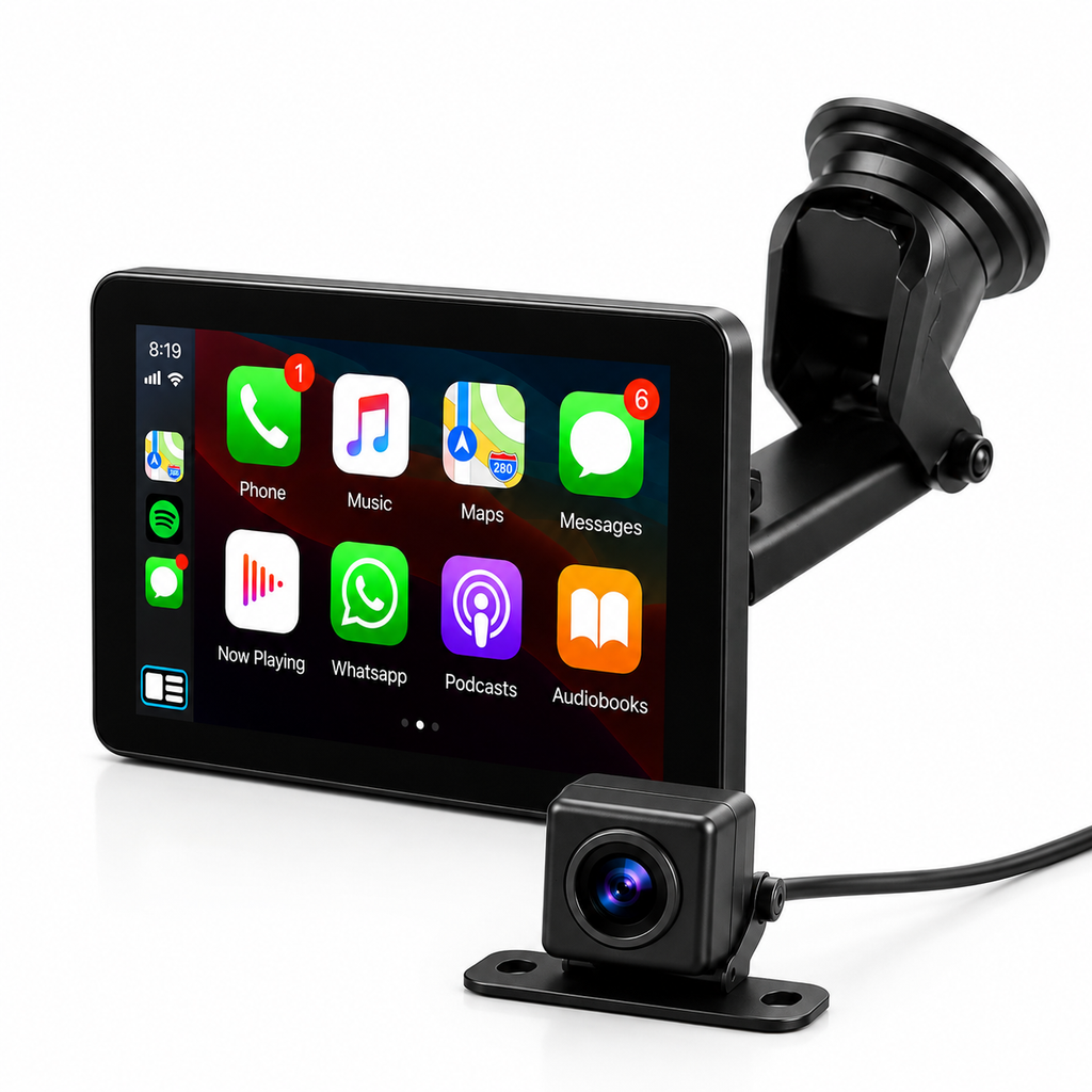 Navigație Universală Auto Portabil 7″ Wireless Navigație  Apple CarPlay & Android Auto – Ecran Multimedia Touch pentru Automobil