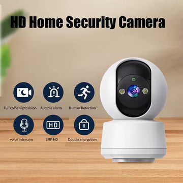 Cameră de Supraveghere Interior WiFi 4K Frize G98, Rotativă, Detectare Mișcare, Vedere Nocturnă și Audio Bidirecțional