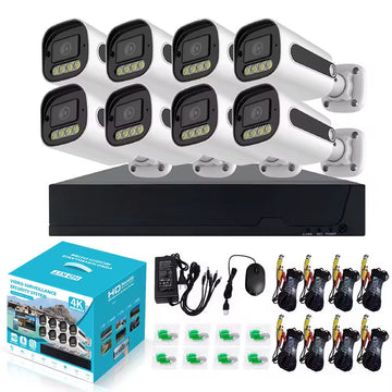 Kit Supraveghere Video Wireless 4K Frize Q-S888 PRO, 8 Camere WiFi, NVR cu 8 Canale, Vedere Nocturnă și Acces de pe Telefon