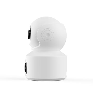 Camera de interior, cu doua lentile, WIFI, fara fir de securitate, cu vizibilitate nocturna. Camera de urmarire automata pentru copii si animale de companie