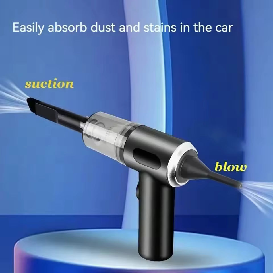 Aspirator Auto Portabil Fără Fir 120W, Putere de Aspirare 5500Pa, USB Type-C, Filtru HEPA Lavabil, pentru Mașină și Casă