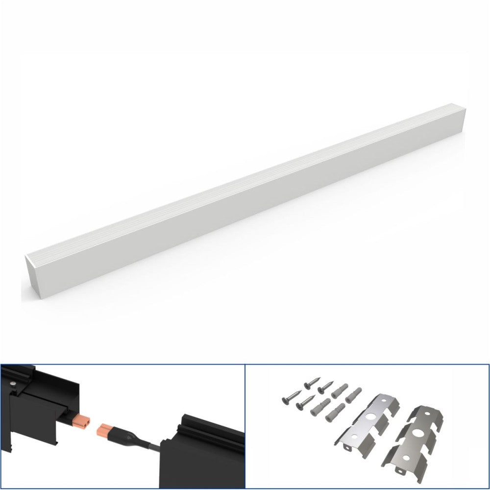 Összekapcsolható lineáris LED ház, 20W, 5000K, fehér