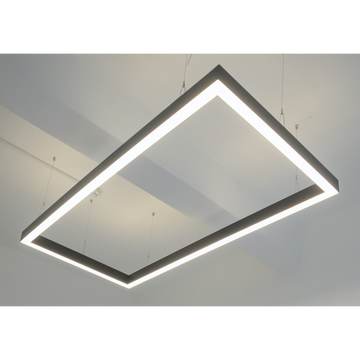 Lineáris LED ház 90 fokban felfüggesztve, összekapcsolható, 8W, 5000K, fekete