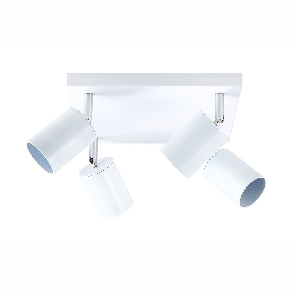 Spot patrat reglabil alb 4 X GU10 250mm